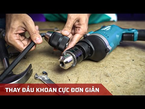 Cách Thay Đầu Kẹp Mũi Khoan Cực Đơn Giản (Makita HP1630, M8101B, GSB 13RE, GSB 16RE, GSB 550, ...)