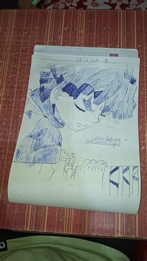 Zenitsu Pen sketch ⚡️⚡️ From Demon slayer 🔥 #zenitsu #demonslayerart #shorts