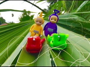 TELETUBBIES Toys Slide Down Palm Leaf!