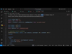Build a Vue.js 3 Audio Waveform Canvas Editor to Play Audio Files in Browser Using TS