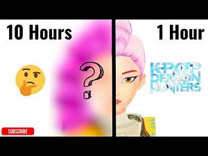Drawing Rumi but 1 hour vs 10 Hours Challenge