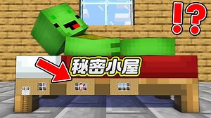 我的世界：我们在新手的地下室里建造秘密小屋！