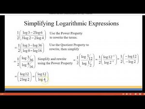 Simplifying Logarithmic Expressions