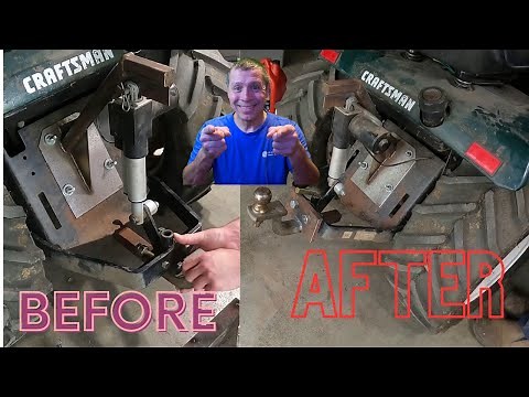 Craftsman GT6000 three point trailer hitch install. How to add a trailer hitch to your lawn mower