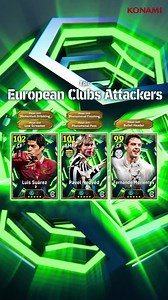 【Epic: European Clubs Attackers】 Legendary attacking players with top class attributes are now available! 👇 Fernando Morientes (Strength 3) 💪 Pavel Nedvěd (Ball Protection 3) 🛡️ Luis Suárez (Shooting 3) ⚽ Who do you want the most? 👀 #eFootball | eFootball
