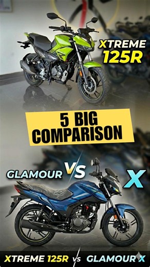 Hero Xtreme 125r vs hero GlamourX 125 Top 5 comparison | best features bike in 125 cc #automobile