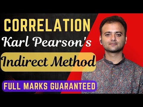 Shortcut Method / Indirect Method of Karl Pearson's Coefficient of Correlation | Business Statistics
