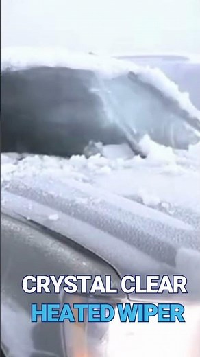 Before and After Automatic Heated Wiper Blades in the Snow | Crystal Clear