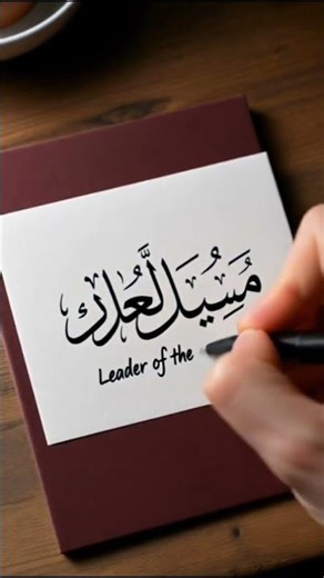 Stunning Arabic Writing Design 🖋️ | Islamic Calligraphy #Shorts