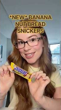 NEW Banana Nut Bread Snickers review 🍌 #newfood #candyreview #candy #tastetest #banana #bananabread
