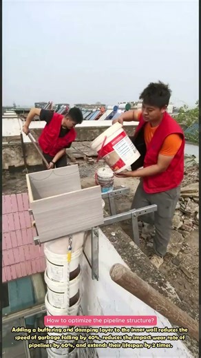 🏗️High Altitude Chute, Waste Rapid Transport #skills #tips #clever #diytools