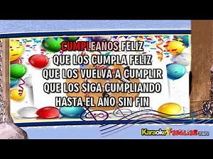 FELIZ CUMPLEAÑOS PISTA KARAOKE VERSION MERENGUE