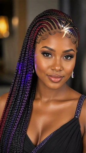 Star Cornrows | Elegant African Braided Hairstyle