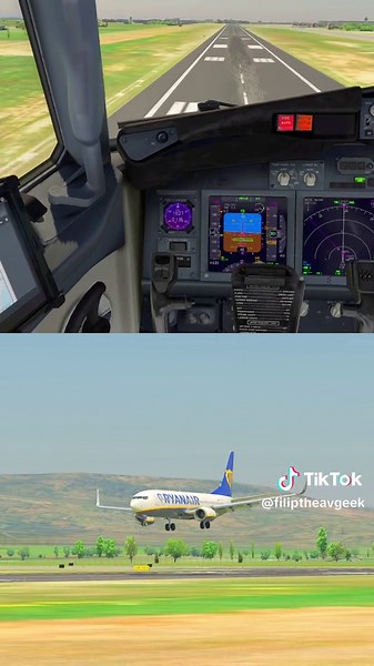 Bit floaty because of the wind and direction but try to bring it down as best as i can #ryanair #palmademallorca #porto #b737