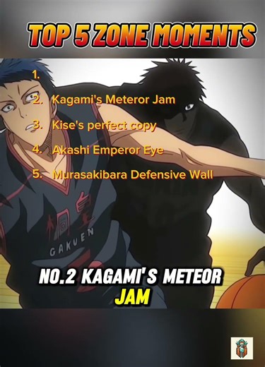 Top 5 zone moments in Kuroko ‼️ #anime #aomine #kagami #murasakibara #akashi #toprank #rank