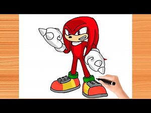 How to Draw Knuckles - Sonic the Hedgehog | Drawing Step by Step