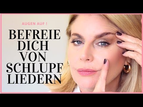 Lidstraffung mit einem Pinsel:-) Bester Liedschatten Trick gegen Schlupflieder.