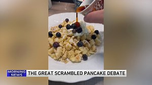 70K views · 681 reactions | Scrambled pancake – criminal or genius? This creative take on the beloved breakfast food has the internet split. | WGN Morning News | Facebook
