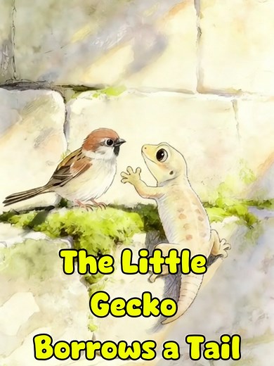Little Gecko Borrows a Tail — Easy English Story