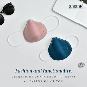 More than just a pretty mask. Our Ultralight Contoured Fit Masks are designed to give you all the breathing space you need while keeping you safe. It's so light, you won't even realise you are wearing it. #amanteindia #masks #ultralight #everyday #comfort #safetyfirst | amanté