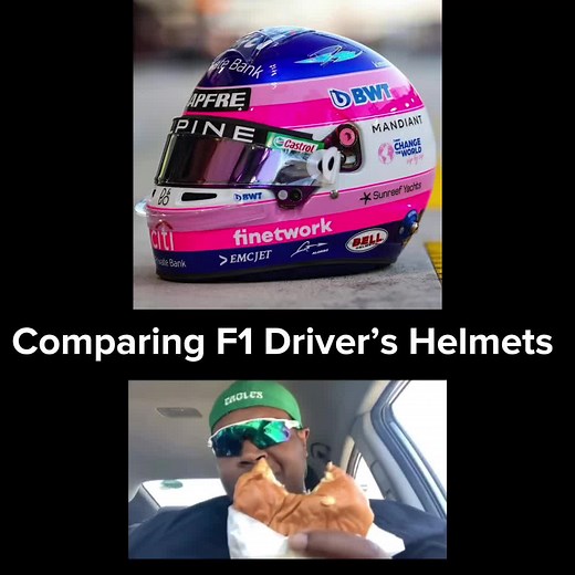 How would you rate these helmets? #f1 #fyp #trending #fernandoalonso #sebatianvettle #f1helmets #f1tiktok #formulaone #foryoupage #f1shop