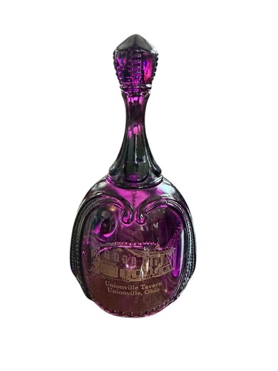 Fenton Plum Glass Bell – Unionville Tavern Unionville Ohio