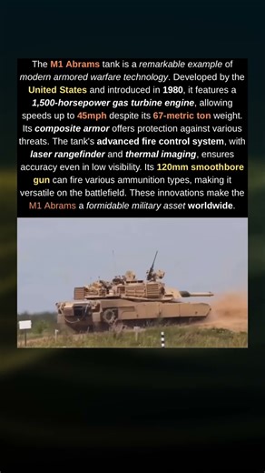 The M1 Abrams is an MBT developed by the United States and is an engineering marvel | Tank Facts