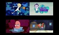 Mix of 4 videos from youtube : SpongeBob theme song mashup