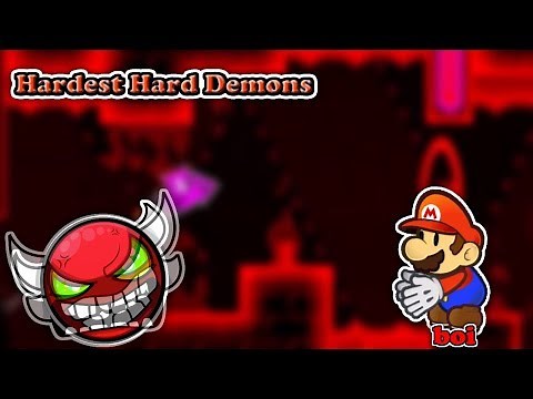 Top 5 Hardest Hard Demons - Geometry Dash