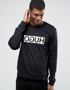 HUGO by HUGO BOSS Crew Sweatshirt Box Logo | ASOS
