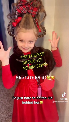 Cindy Lou Hair Tutorial for Holiday Day!🤪