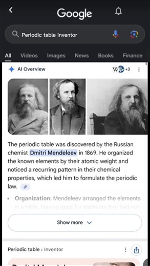 He created first periodic table(chemistry)