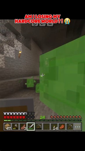 Why are slimes suddenly spawning here?! 😭 | Minecraft Hardcore Try 4 (Mobile)