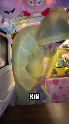 Taking shelter from the storm in a luxury car.