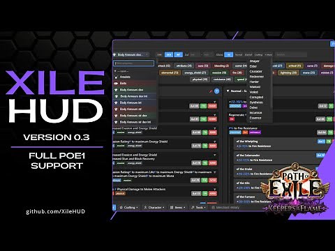 XileHUD 0.3 | Full PoE1 Support, Modifiers, Merchant History, new Features and improved Performance