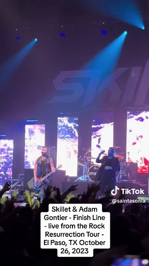 @skillet & Adam Gontier perform ‘Finish Line’, live from the #rockresurrectiontour October 26, 2023 in El Paso, TX. #skillet #adamgontier #theoryofadeadman