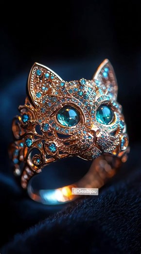 Cat-Inspired AI Jewelry Ring Designs