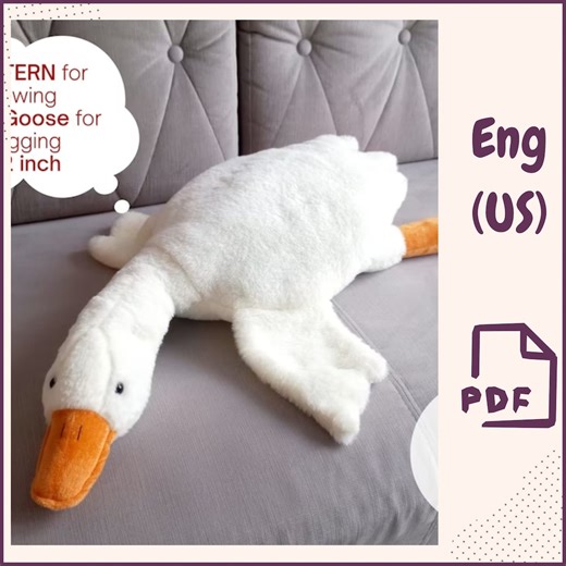 Goose Plush Sewing Pattern PDF / Hug Goose Toy Pattern / DIY Stuffed Animal / Big Plush Goose Tutorial / Instant Digital Download - Etsy Australia