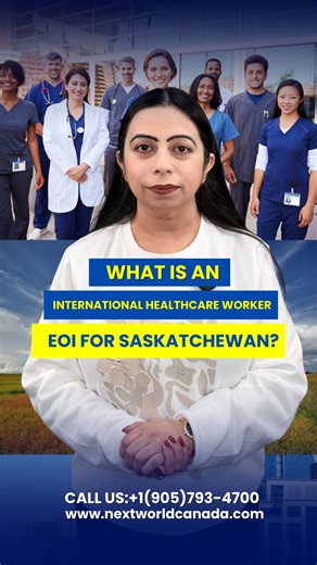 Next World Canada Immigration on Instagram: "If you are an international healthcare professional and dreaming of working in Canada, this is something you need to understand clearly. An International Healthcare Worker EOI for Saskatchewan is NOT a SINP application. It’s a pre-application where you simply express your interest in working in Saskatchewan in an eligible healthcare occupation. Here’s what actually happens 👇 ✔ You submit an EOI showing your skills and occupation ✔ Saskatchewan review