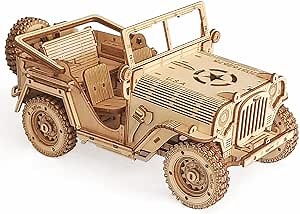 3D Wooden Puzzle - Wood Crafts Mechanical Off-Road Vehicle Building Model Kits - Wooden STEM DIY Brain Teaser Puzzle - Off-Road Vehicle 3D Puzzle Birthday Gifts Christmas