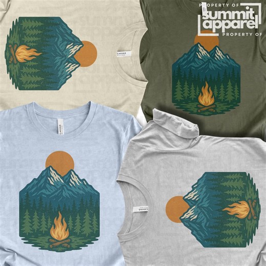 Nature Graphic T-shirt, Lightweight Hiking Tee - Etsy