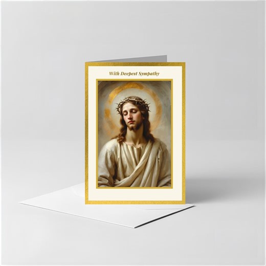 Christian Sympathy Cards: Jesus Crown of Thorns, Religious Comfort, Gold Foil (pack of 10) - Etsy