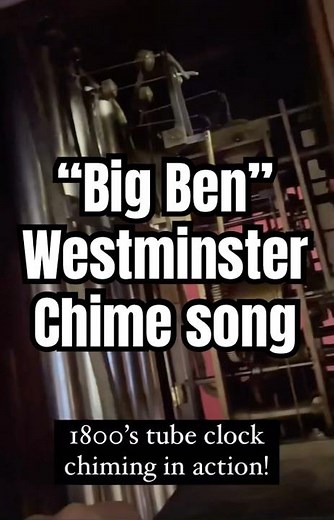 “Big Ben” Westminster song in a tube clock! #clockwork #antique #vintage #howitworks #bigben #bells