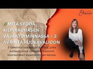 Mitä syödä kilpirauhasen vajaatoiminnassa: 3 avainta ruokavalioon