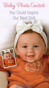 19K views · 29 reactions | Turn a photo of your baby's adorable smile into a stunningly realistic baby doll just like Lilah! The 12th annual Ashton-Drake Baby Photo Contest begins September 16 with an exciting new update, so get your cameras ready! Click to meet Lilah: https://bit.ly/47mV5k0 #AshtonDrake #BabyPhotoContest #LifelikeBabyDolls | The Ashton-Drake Galleries | Facebook