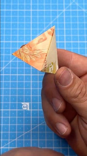 Folded Cash Pyramid – Perfect for Last-Minute Gifts! - 20R$ Reais Origami #diy #origami #craft