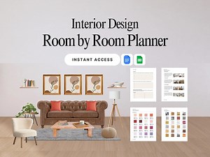 Interior Design and Home Decor Mood Board Guide, Checklist, Template, Printable (Digital PDF)