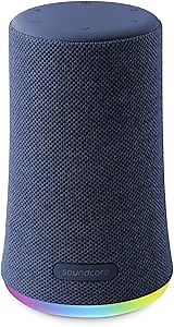 Soundcore Anker Flare Mini Bluetooth Speaker, Portable Wireless Speaker, Waterproof for Outdoor Parties, LED Light Show with 360° Sound and BassUP Technology- Blue