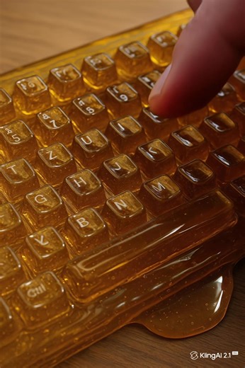 キーボードタイピング音⌨️スライム音🖐️ステーキ🥩キーボード⌨️水を切る💦#asmr #はちみつ #honey