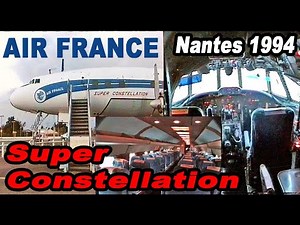AIR FRANCE visiter / visting Lockheed L-1049G Super Constellation , F-BRAD in Nantes Aeroport 1994
